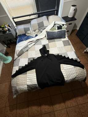 Current Mood Spike Oversized Black Dinosaur Hoodie